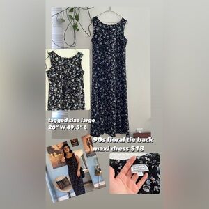 90s floral maxi dress